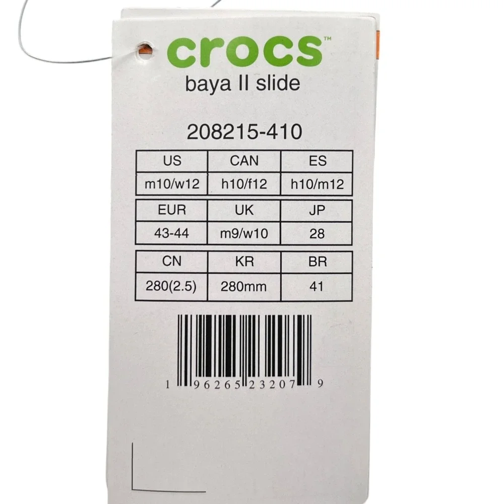 Crocs Baya‎ Men's Slide Sandals Size 10 Navy Blue Lightweight Water Friendly